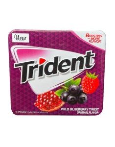 آدامس بلوبری و توت فرنگی و انار جعبه فلزی اصل 35گرم تریدنت