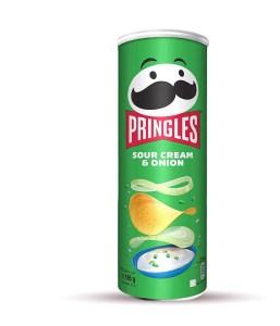 چیپس پرینگلز اصلی بلژیک با طعم خامه ترش و پیاز ۱۶۵ گرمی