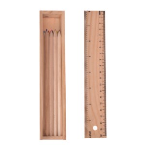 مداد رنگی 12 رنگ مدل باکس چوبی